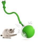 MADPET Akıllı Kedi Oyuncağı – Otomatik Yuvarlanan İnteraktif Top, Hareketli Kuyruklu, USB Şarjlı, LED Işıklı, 3 Oyun Modu – Eğlenceli Evcil Hayvan Oyuncağı – Yeşil