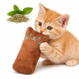 MADPET Catnip Kedi Oyuncağı Kahverengi – Sesli Peluş Kedi Oyuncak, Isırınca Ses Çıkaran Plush Cat Toy, Yumuşak Dayanıklı Mini Boy Kedi Oyuncağı, Kediler için Eğlenceli Oyuncak