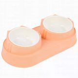 MADPET Çift Hazneli Plastik Mama ve Su Kabı – Pembe – Kaymaz Tabanlı, Dayanıklı & Hijyenik – Kedi/Köpek Mama Kabı – Kolay Temizlenebilir (33x17x5 cm)