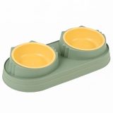 MADPET Çift Hazneli Plastik Mama ve Su Kabı – Yeşil – Kaymaz Tabanlı, Dayanıklı & Hijyenik – Kedi/Köpek Mama Kabı – Kolay Temizlenebilir (33x17x5 cm)