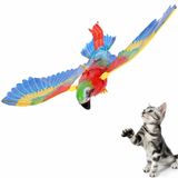 MADPET Elektrikli Uçan Papağan Kedi Oyuncağı | Asılı Uçan Kuş Kedi Oyuncağı | Hareketli Kanatlı İnteraktif Kedi Oyuncağı | Ev Kedileri İçin Oyun ve Egzersiz