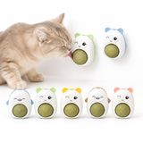 MADPET Kedi Nanesi Oyuncağı 2 Adet - Duvara Yapışan 360° Dönen Catnip Topu - Kapaklı Kedi Otu Yalama Topu - Sevimli Hayvan Tasarımlı İnteraktif Kedi Oyuncağı - STOK DURUMUNA GÖRE RENK GÖNDERİLİR