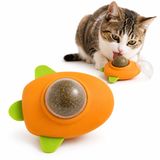 MADPET Kedi Nanesi Oyuncağı - Kedi Otu İçeren 360° Dönen Catnip Topu - Duvara Yapışan Yalama ve Isırma Oyuncağı - Şeffaf Kapaklı Avokado Tasarım - Ev Kedileri İçin Aktivite Ürünü (1 ADET)