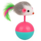 MADPET Kedi Oyuncağı – Devrilmez Denge Topu ve Tüy Kuyruklu Fare – Hareketli Interaktif Kedi Topu – Yavru ve Yetişkin Kediler İçin – 14 cm x 8 cm – 1 Adet