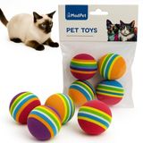 MADPET Kedi Oyuncak Topu – 10 Paket 40’lı Sünger Top Seti – Renkli Köpük Toplar – Dayanıklı, Güvenli ve Hafif Kedi Oyun Topları – Evcil Hayvanlar için Eğlenceli Aktivite Oyuncağı
