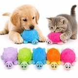 MADPET Peluş Köpek Oyuncağı Deniz Kaplumbağası - Hışırtılı Çıtırtılı Sesli Yumuşak Evcil Hayvan Oyuncağı - Kedi Yavru Köpek Küçük Irklar İçin İnteraktif Oyun Arkadaşı (Stoğa Göre Renk Gönderilir)