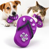 MADPET Sesli Parmak Arası Terlik Tasarımlı Köpek ve Kedi Oyuncağı - Çiğneme, Isırma, Diş Kaşıma, Günlük Oyun, Eğitim ve Ev İçi Aktivite İçin Hafif Kauçuk, Taşınabilir, Sesli Tasarım (MOR)
