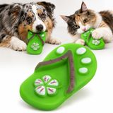 MADPET Sesli Parmak Arası Terlik Tasarımlı Köpek ve Kedi Oyuncağı - Çiğneme, Isırma, Diş Kaşıma, Günlük Oyun, Eğitim ve Ev İçi Aktivite İçin Hafif Kauçuk, Taşınabilir, Sesli Tasarım (YEŞİL)