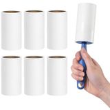 MADPET Tüy Toplayıcı Set – 1 Sap + 6 Rulo – Toplam 360 Yaprak – Kedi Köpek Tüyü ve Toz Temizleyici – Giysi, Mobilya ve Araç Koltuğu İçin – Ekonomik Paket
