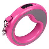 MADPET Yuvarlak Otomatik Köpek Tasması 2,5 Metre Pembe – Geri Çekilebilir Kilitli Makara Sistemi – Ergonomik Kaymaz Sap – Küçük ve Orta Boy Köpekler ile Kediler İçin Gezdirme Tasması