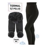 MadWomen Kadın Kışlık Termal Tayt, Toparlayıcı Etkili, İçi Peluş, Siyah, S/M Beden
