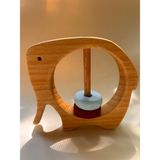 Madwood Toys Doğal Ahşap Fil Çıngırak – El Yapımı, Montessori Uyumlu Bebek Oyuncağı