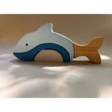 Madwood Toys Doğal Organik Ahşap Montessori Oyuncak Yunus, Bebek Çocuk Odası Dekor Hediye Fotoğraf Çekim
