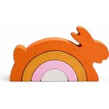Madwood Toys Madwoodtoys Doğal Organik Ahşap Montessori Oyuncak Tavşan Bebek Çocuk Odası Dekor Hediye Fotoğraf Çekim - Turuncu