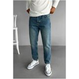 MADZEYMODA Boyfriend Havuç Kesim Mavi Denim Erkek Jean Kot Pantolon Mz923