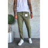 MADZEYMODA Denim Kumaş Haki Yeşil Boyfriend Kalıp Erkek Jean Kot Pantolon KE-834