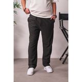 MADZEYMODA Erkek Baggy Kalıp Jakarlı Siyah Jogger Pantolon LS-22011