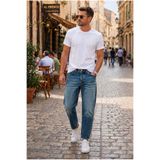 MADZEYMODA Erkek Boyfriend Havuç Kesim Mavi Denim Jean Kot Pantolon KE-1158