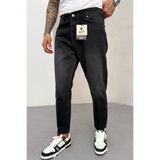 MADZEYMODA Erkek Boyfriend Kalıp Denim Kumaş Füme Jean Kot Pantolon KE-02