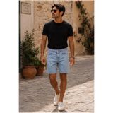 MADZEYMODA Erkek Mavi Denim Jean Kot Şort