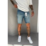 MADZEYMODA Mavi Denim Kumaş Erkek Jean Kot Şort Mz524
