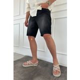 MADZEYMODA Siyah Denim Kumaş Erkek Jean Kot Şort KE-533