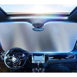 Maesko Araç Ön Cam Güneşlik Uv ve Isı Koruma Katlanabilir Toyota Corolla Skoda Superb Dacia Duster Ford Focus - Belirtilmemiş - 1BW-Beyaz