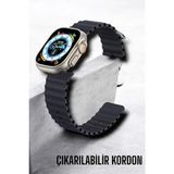Maesko Bluetooth Bağlantılı Nabız, Kan Basıncı, Oksijen Ölçer Akıllı Saat - Altın - Siyah - 35 - 48 mm - Belirtilmemiş