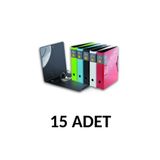 Maestro 15 Adet Neon Renkler Süper Lüx Klasör (Her Renk 3 Adet )
