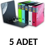 Maestro 5 Adet Neon Renkler Süper Lüx Klasör (Her Renk 1 Adet )