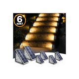 maetheus 6'lı Solar Basamak Işığı 10 LED Güneş Enerjili Merdiven Bahçe Aydınlatması