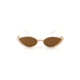 Maeve Kadın Güneş Gözlüğü, Krem Ekru Çerçeveli Kahverengi Camlı Retro Cat Eye Kedi Gözü Vintage Tasarım, UV400 Korumalı Şık Günlük Aksesuar