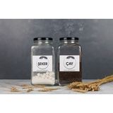 Mafa Home 2'li Dekoratif Mutfak Düzenleyici Çay, Şeker 3000 ml Siyah Metal Kapak