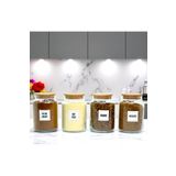 mafa home 4'lü Ahşap Vakum Kapaklı Cam Filtre Kahve Süt Tozu Kahve Türk Kahvesi Saklama Kavanozu Seti 800 Ml