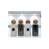mafa home 4'lü Top Kapaklı Cam Çay Kahve Şeker Tuz Saklama Kavanozu 1400 Ml Etiket Hediyeli