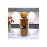 mafa home Ahşap Top Kapaklı Cam Saklama Kavanozu 1400 ml Türk Kahvesi Etiketi Hediyeli