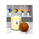 mafa home Ahşap Top Kapaklı Cam Saklama Kavanozu 800 Ml Süt Tozu Etiketi Hediyeli
