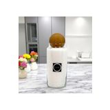 mafa home Ahşap Top Kapaklı Cam Tuz Saklama Kavanozu 1400 Ml Etiketi Hediyeli