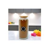 mafa home Ahşap Vakum Kapaklı Cam Saklama Kavanozu 1400 ml Türk Kahvesi Etiketi Hediyeli