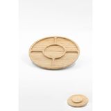 Mafa Home Bambu Lüx 30 cm Dönerli 5 Bölmeli Kahvaltı Sunum Tabağı