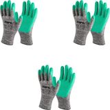 Mafel Mf-80 Camcı Yeşil Lateks Iş Güvenlik Eldiven - 10/xl - 3 Çift - Paket - Çok Renkli