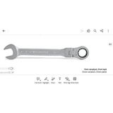 Mafsallı Cırcır Kombine Anahtar 16MM