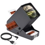 MAFUEAY 35mm Slayt ve Film Görüntüleyici, Negatif Görüntüleyici, Masa Üstü LED Işıklı Işıklı Görüntüleme, 3X Büyütme, USB Powered