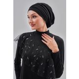 MAG FASHİON Siyah Tesettür Bone Günlük Kullanım Spor Bone Pratik Şal Eşarp