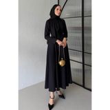 MAG FASHİON Tesettür Elbise Siyah Eteği Çan Elbise Tesettür Abiye Elbise Tesettür Mezuniyet Elbisesi