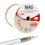 Mag Rg6 Fa Mini İnce Anten Kablosu 300metre 48tel Beyaz