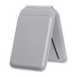 Mag-Safe Cüzdan – iPhone 12/13/14/15/16/17/18 Pro Max Serileri için Manyetik Kartlık, Güçlü Mıknatıs, RFID Koruma, Premium Deri, 3 Kart Kapasiteli, Şık & Hafif Tasarım Gri