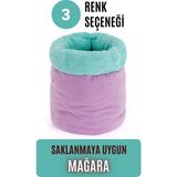 Mağara (45X40CM) - Modern Kedi/köpek Mağara Yatak, Saklanma Alanı, Sakinleştirici, Konforlu (Mint)