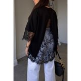 MAGARDE Dantel Detay Premium Bluz- SİYAH