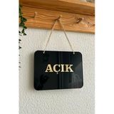 Mağaza Açık Kapalı Tabelası Pleksi - 20 * 15 Cm - 1 Adet Kancalı Cam Vantuzu Hediye